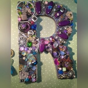 Decorative Bejeweled Letter R